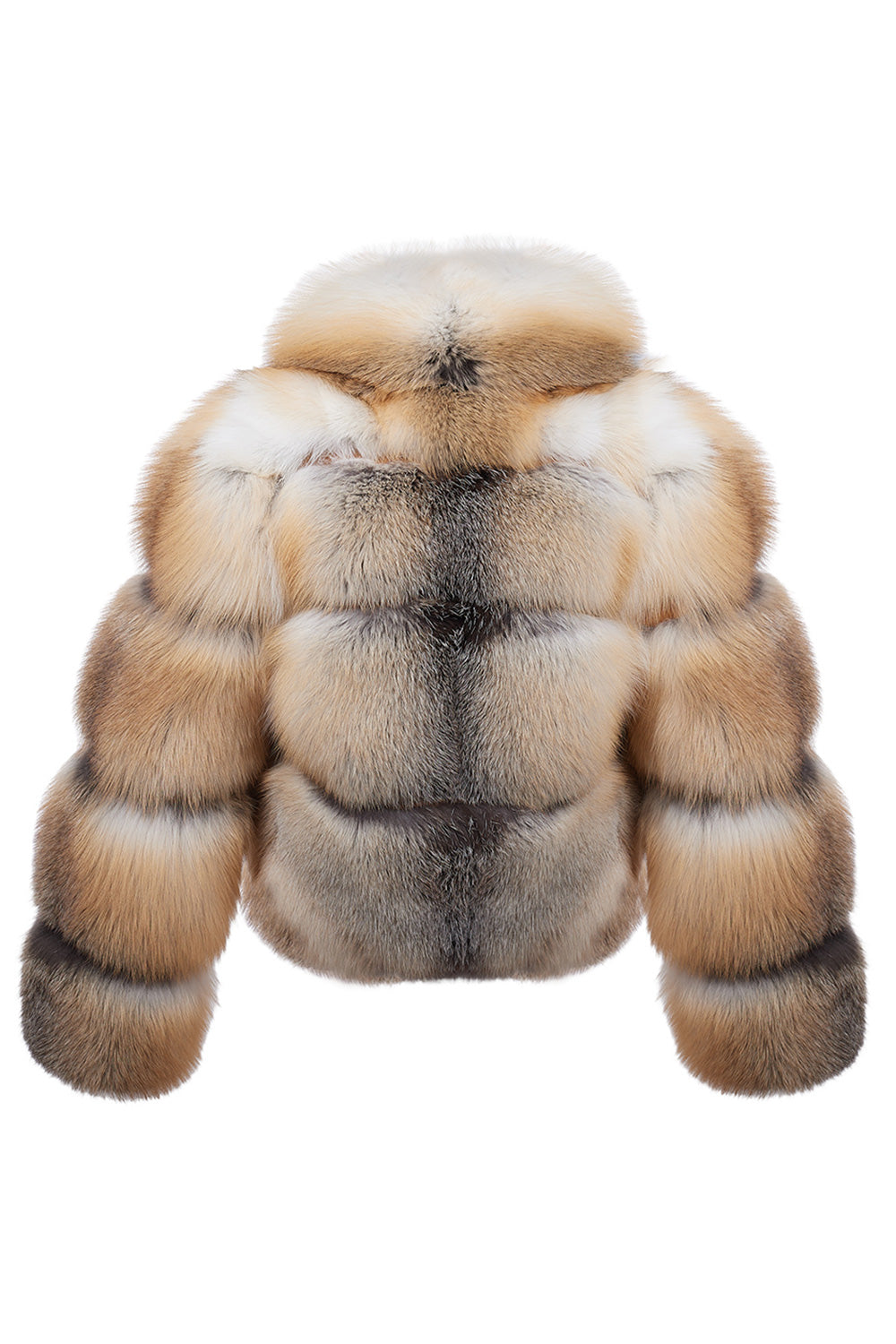 Golden Island natural fox fur jacket